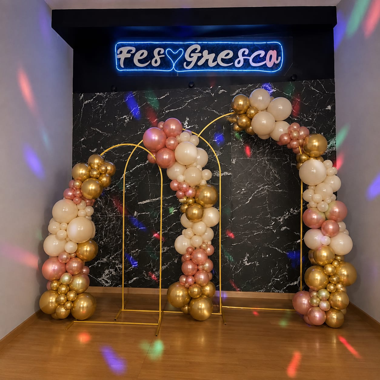 Fiesta decorada con estilo moderno
